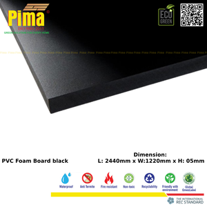 PVC-WPC Foam Board 5mm <b>Thickness</b> 0.6 G/cm3 Density Black Color Eco-Friendly Pima Brand Celuka <b>Plastic</b> Furniture Kitchen Interior - Product Image 4