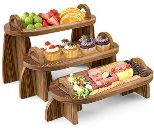 Bandeja Rectangular de Madera de Acacia Hecha a Mano, Diseño Moderno, Color Natural, Bandeja Decorativa para Comida para Diwali - Product Image 6