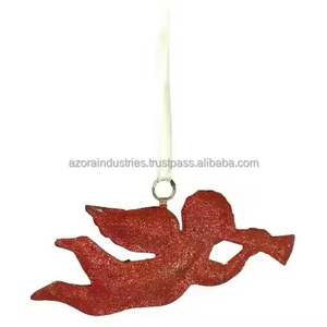 Décoration suspendue en métal Sculpture Ornements Décoration de Noël personnalisée Fournitures Forme du Père Noël - Product Image 6