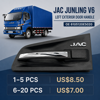 Poignée de porte extérieure gauche OE 6105120E5020 compatible avec JAC Junling V6 Truck, poignée de porte extérieure chromée, pièces détachées JAC Light