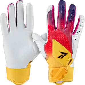 Guantes de Bateo de Béisbol Personalizados por Sublimación, Transpirables, con Impresión a Todo Color, Dorso Perforado, Palma con Agarre Blanco y Correa para la Muñeca - Product Image 1