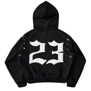 Sweat-shirt personnalisé surdimensionné avec impression de strass, style décontracté ou streetwear, tissu de qualité supérieure - Product Image 5