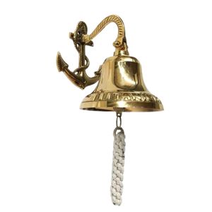 Cloche de bateau nautique artisanale murale en laiton pur, finition de haute qualité, pour décoration murale, décoration intérieure, décoration de bureau - Product Image 1