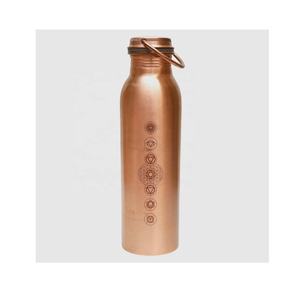 Botella de agua de cobre puro de alta calidad más vendida, bebida directa para uso en yoga y gimnasio, exportador y proveedor indio - Product Image 4