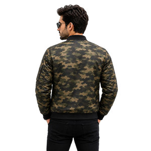 Custom Woodland Camo Bomber <b>Jacket</b> for Men & Women Reversible <b>Zip</b> <b>Up</b> Flight <b>Jacket</b> Windproof Winter Hunting Outdoor <b>Jacket</b> OEM - Product Image 4