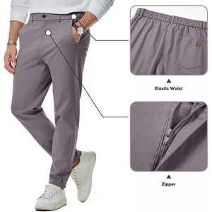 2025 hommes décontracté velours côtelé Joggers pantalon XL taille 100% coton Anti-rides couleur lavage droit motif côté rayure pli - Product Image 2