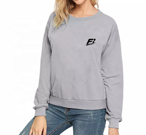 Sudadera con Capucha de Algodón Tejido para Mujer, Estilo Formal, Personalizada, con Logotipo Frontal, Color Sólido, Cuello Redondo - Product Image 2