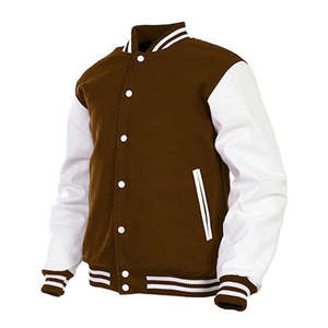 Chaqueta Varsity de Lana para Hombre con Mangas de Cuero, Chaqueta Personalizada con Diseño de Collage, Nueva, Transpirable - Product Image 2