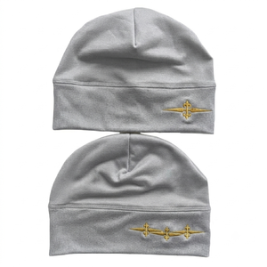 grey <b>beanie</b> <b>hat</b> embroidered skull cap custom winter cap cotton slouchy <b>beanie</b> streetwear headwear <b>men</b> women unisex knitted <b>hat</b> - Product Image 1