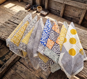 Block Printed Cotton Bandana Natural Hair & Face Scarves <b>Head</b> Scarves Hair <b>Wrap</b> Summer Beach Square Accessories Gift For Women - Product Image 4