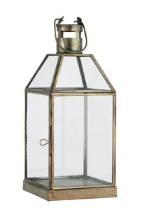 Manufacturers <b>Brass</b> Antique Metal Framed Glass Candle <b>Lanterns</b> for Home and Patio Decoration - Product Image 4