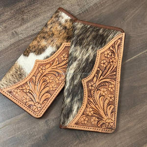 Best-seller Portefeuille à deux volets de grande capacité pour hommes en cuir repoussé à la main Portefeuille multifonctionnel en cuir de vachette véritable de haute qualité - Product Image 4