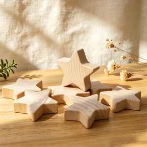 Décoration de table minimaliste en forme d'étoile en bois pour la maison, pour Noël et toutes les saisons - Product Image 2