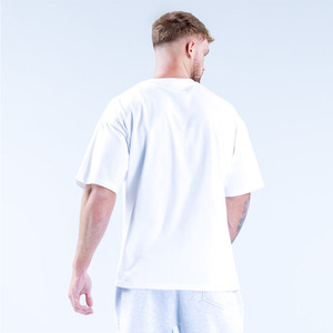 Camiseta de Algodón Oversize para Hombre con Logo Personalizado, Estilo Urbano High Street, Ajuste Holgado Casual, Lavado Vintage, Tejido Pesado, Top de Moda Liso - Product Image 4