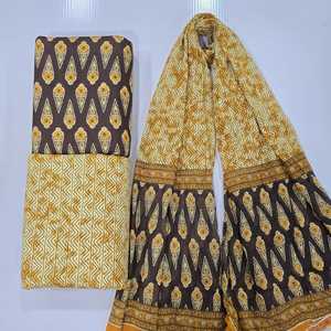 Conjunto de Traje de Algodón Puro 60x60 |   3m de Parte Superior, 3m de Parte Inferior, 2.25m de Dupatta (1 lote = 3M SUPERIOR+3M INFERIOR+2.25M DUPATTA) - Product Image 6