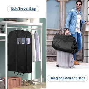 Reusable Garment <b>Storage</b> Bags for Suits Jackets and Dresses Lightweight Hanging <b>Clothes</b> Organizer Cover Waterproof Garment Bags - Product Image 6