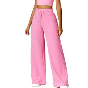Pantalon décontracté pour femme 100 % coton, coupe ample, taille à cordon, respirant, OEM ODM, vente en gros - Product Image 4