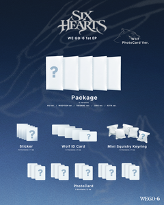 WE GO-6 - [ SIX HEARTS ] (เวอร์ชั่นการ์ดรูปภาพหมาป่า) อัลบั้มซีดีเคป๊อปขายดีที่สุดในเกาหลีสำหรับทุกวัย - Product Image 4