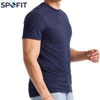 T-shirt simple et uni 100 % coton pour homme, coupe ample, décontracté, personnalisé, manches courtes, écologique, respirant, en tissu peigné, style urbain, soldes, pas cher