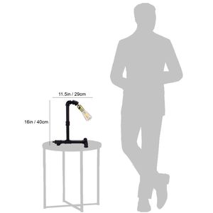 Lampe de bureau de style industriel en tuyau - Product Image 2