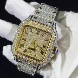 Luxury Iced Out Diamond Wrist <b>Watch</b> Brand Vvs Moissanite <b>Watch</b> Mechanical Stainless Steel Custom Buss Down <b>Watch</b> For Men - Product Image 4