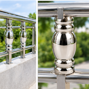 Balustre décoratif en acier inoxydable 304, style lanterne boule, pour main courante d'escalier et balcon - Product Image 4