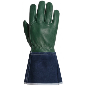 High quality cowhide leather welding gloves heat resistant long cuff design for MIG TIG welding industrial safety gloves - Product Image 5