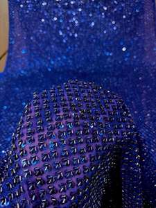 Tissu de luxe brodé de perles, dentelle africaine, maille filet, organza à sequins pour vêtements de boutique, qualité export pour les acheteurs - Product Image 1