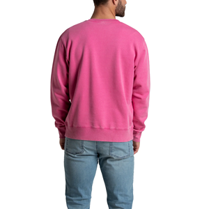 OEM Service Pink Color Men's Premium Quality Crew <b>Neck</b> Sweatshirt Customized Solid Heavyweight Winter Sweatshirt For Men - Product Image 3