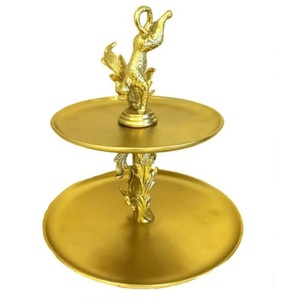 Luxurious Party Tableware Cake Stand High Standard Quality Walnut Finishing Table Decoration Fruits Serving Wooden Cake Stand - Product Image 5