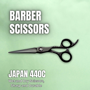 Professional Hairdressing <b>Shears</b> Set with black color Japanese Stainless Steel Barber Scissors Set Custom Packaging - Product Image 2