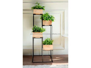 Support à plantes moderne Ron en bois de manguier durable, étagère à plantes pour balcon, jardin, décoration intérieure, support à plantes à plusieurs niveaux, nouveauté 2026 - Product Image 6