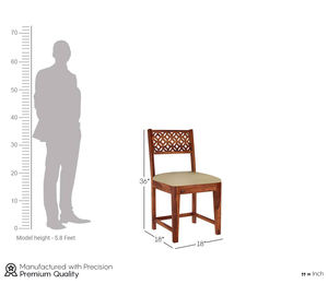 Ensemble de table à manger en bois de Sheesham de qualité supérieure, design aux détails complexes, 1 table + 2 chaises + 1 banc, meubles en bois massif - Product Image 6