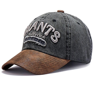 OEM High Quality 6 Panel Cotton <b>Dad</b> <b>Hat</b> Formal Style Baseball Cap with Digital Distressed Custom Embroidery Logo Patch - Product Image 1