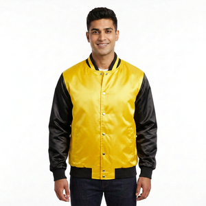 Custom Polyester Satin <b>Jacket</b> 220 GSM Polyester Satin for Clothing Brands Wholesale Outerwear <b>Lines</b> - Product Image 5