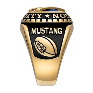 Anillo de Graduación de Plata de Ley 925 con Piedra de Nacimiento en Forma de Cojín y Puente Diagonal, Anillo de Colegio, Anillo de Celebración Universitaria - Product Image 4