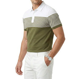 Camisas Polo de Punto Piqué Casuales para Hombre al por Mayor, con Logotipo Personalizado, Bloques de Color, Rayas, Manga Corta, Transpirables, para Golf y Actividades al Aire Libre - Product Image 2