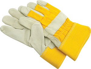 Gants de sécurité en cuir de mouton pleine fleur, résistants à l'abrasion, antidérapants, gants de travail polyvalents, avec poignet élastique - Product Image 5