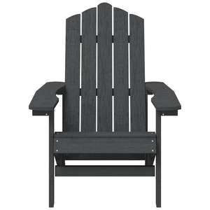 Juego de muebles de patio Premium, sillas Adirondack de HDPE antracita, 2 uds. - Product Image 4