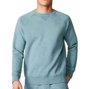 New style Men's Sweatshirts Pullover Custom 400 Grams <b>Fleece</b> Loose Ribbed Collar Crew Neck Plain Pullover Sweatshirt For Male - Product Image 2