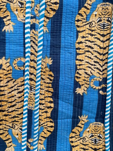 Bolsa de Compras Ecológica de Algodón de Color Sólido, Ligera, para Verano y Otoño, Hecha a Mano con Estampado de Bloques, Acolchada, con Bolsillo Práctico, para la Playa - Product Image 3