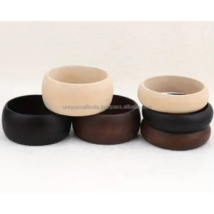 Brazaletes de Madera con Acabado Pulido en Forma de Arena del Desierto, Variedad de Colores, Diseño Minimalista Moderno, Madera Natural, Decoración para el Hogar, Artesanía - Product Image 2