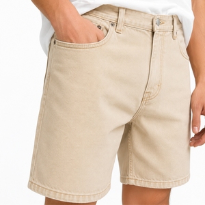 Shorts de Mezclilla para Hombre, Cintura Alta, Corte Recto, Casuales, de Verano, de Algodón, con Bolsillos, Lavado Regular - Product Image 5