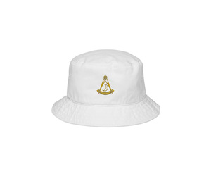 Sombrero de Ala Ancha de Algodón Unisex - Modelo Distrito Pasado Distinguido Gran Maestro Logia Azul - Product Image 1