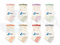 Calcetines de Algodón Personalizados Antideslizantes con Diseño de Estrellas y Agarres en Forma de Corazón, Largura hasta el Tobillo, para Uso Diario, Temporada de Primavera