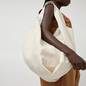 Sac fourre-tout décontracté en coton/toile grande capacité avec longue anse pour femme, idéal pour le sport - Product Image 2
