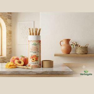 Paquetes de Miswak con Sabor a Melocotón, 6 Palitos de Cuidado Bucal Premium con un Refrescante Sabor a Melocotón, Empaque Individual y Venta al por Mayor - Product Image 3