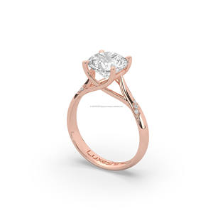 Bague en diamant de laboratoire de 2,54 carats VS1 certifiée IGI, taille brillant rond, or 14 carats blanc, jaune, rose, solitaire de fiançailles, bijoux de luxe - Product Image 2