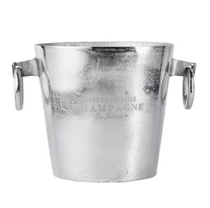 Enfriador de vino de aluminio fundido con diseño de mopa, cubitera para champán con acabado plateado y asa, para bar y fiestas, enfriador de cerveza - Product Image 5