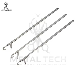 Custom Steel Hair Extension Loop <b>Needle</b> Wire Pulling Hook Threader Tool For Micro <b>Beads</b> Ring Extensions Barbershop Tools - Product Image 4